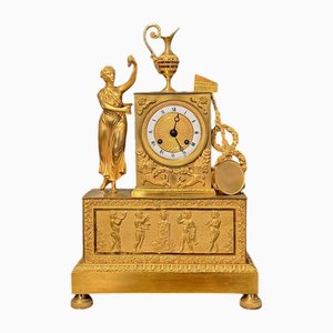 Pendolo Impero in bronzo dorato, Francia