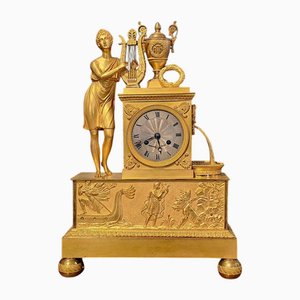 Pendolo Impero in bronzo dorato, Francia