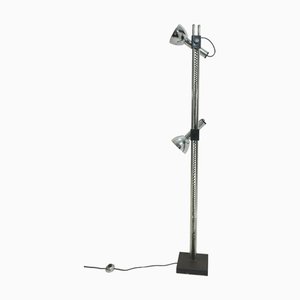 Italienische Stehlampe aus Aluminium & verchromtem Metall von Luci Italia, 1970er