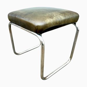 Bauhaus Modern Stahlrohr Hocker Sitzhocker Ottomane Mod. RH1 von Mauser Werke Waldeck, Deutschland, 1935