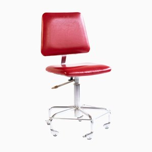 Sedia girevole vintage industriale, anni '60