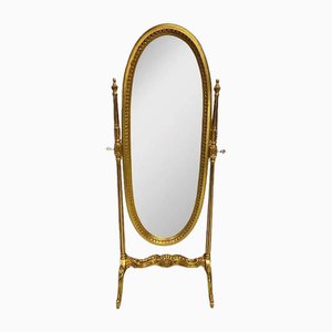 Wooden Gilded Tilting Floor Mirror