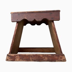 Minimalist Fumidai Wooden Step Stool, Japan, 1920s
