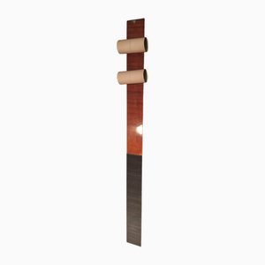 Kopfteil aus Mahagoni & Schwarz gebeiztem Holz mit Doppelscheinwerfer, 1950er