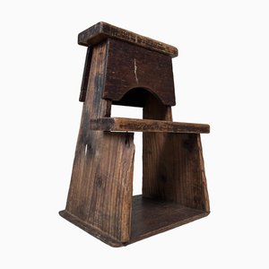Minimalist Fumidai Wooden Step Stool, Japan, 1920s