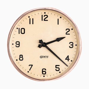 Copper Factory Wall Clock from Gents of Leicester, 1930s
