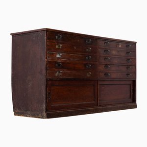 Large Mahogany Bank of Drawers