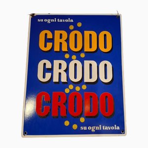 Sign Crodo Crodo Crodo from Smalterie Lombarde, 1960s