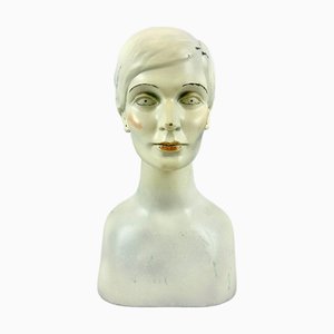 Mid-Century Female Head Mannequin Sculpture, 1950s