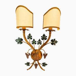 Brass Applique with Grapes and Leaves