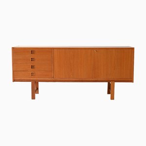 Skandinavisches Vintage Sideboard aus Eiche mit Schubladen und Türen, 1960er