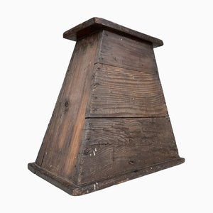 Taishō Minimalist Fumidai Step Stool in Wood, Japan, 1920s