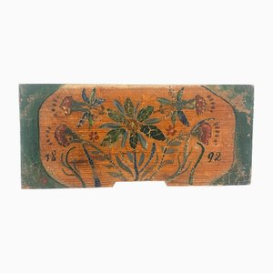 Antique Slovenian Folk Art Beehive Front Board, 19th Century, 1892