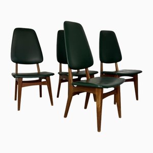 Mid-Century Modern Danish High Back Teak Dining Chairs by Bruk Sorheim, 1960s, Set of 4