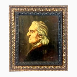 Max Ehl, Ritratto di Franz Liszt, Olio su tela, 1944, Incorniciato