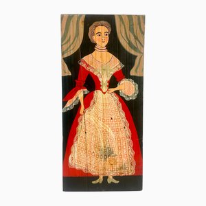 George Nathan, Femme Coloniale, 1960s, Peinture sur Panneau