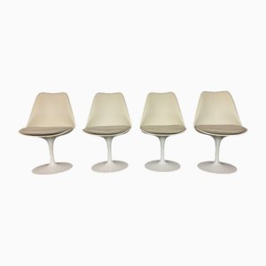 Mid-Century Modern Space Age Tulip Chairs by Eero Saarinen for Knoll, 1960s, 1970s, Set of 4