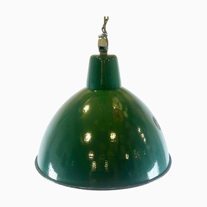 Große Mid-Century Hängelampe aus grünem Stoff von Zaos, 1960er