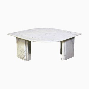 Italian Teardrop-Shaped Marble Coffee Table from Ligne Roset, 1980s