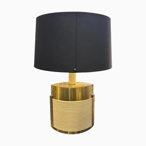 Lampada da tavolo Mid-Century moderna in ottone di Tommaso Barbi, anni '70