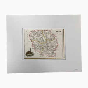 Map of the French Department of the Creuse After Charles v. Monin, 1840s