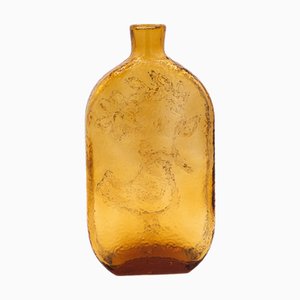 Textured Amber Glass Decanter by Wayne Husted for Stelvia, 1960s
