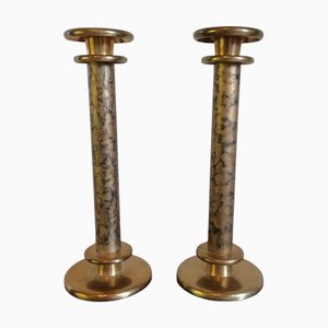 Antique Piano Candleholders, Set of 2