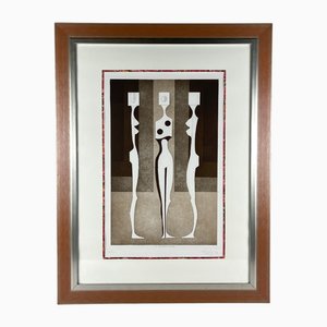 Luciano Sebeglia, Composition, 1976, Lithograph, Framed