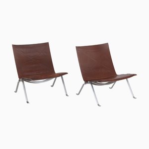Dänisches Modell PK22 von Poul Kjærholm für E. Kold Christensen, 1950er, 2er Set