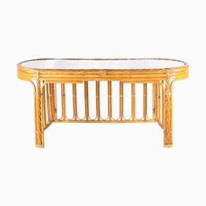 Rattan Dining Table, 1970s
