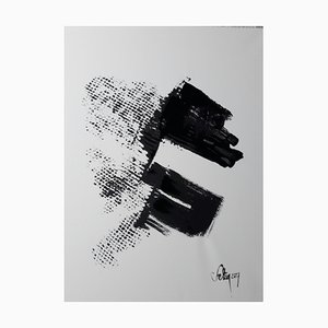 Christian Feltin, The Black Footprint, 2017, Acrylique sur Toile