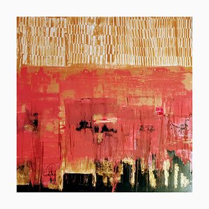Christian Feltin, Red and Gold, 2024, Acrylic on Canvas