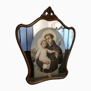 Mid-Century Oak Mirror, 1950s