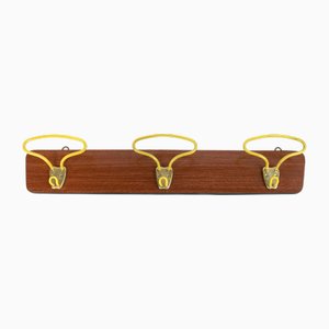Mid-Century Industrial Wall Coat Rack, Italy, 1960s