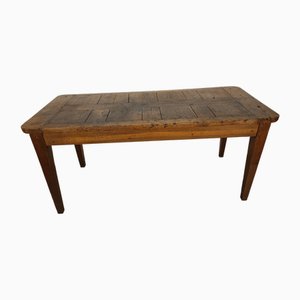 Mesa de granja rústica de roble, década de 1890