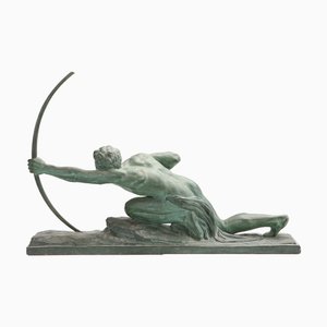 G. Boni, Escultura de arquero, años 60, Yeso patinado en bronce