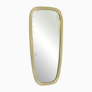 Mid-Century German Wall Mirror with Cut Metal Edge, 1950s