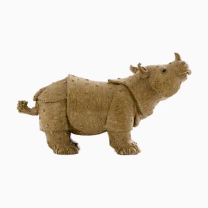 Valérie Courtet, Sculpture Rhinocéros, 2010, Grès