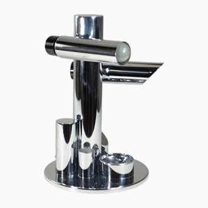 Spanish Space Age Chrome Metal Table Lamp by Fase, 1970s