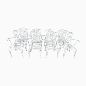 Provencal Armchairs in Wrought Iron, 1960s, Set of 8
