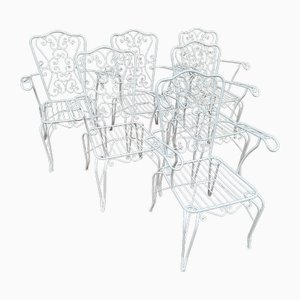 Provencal Armchairs in Wrought Iron, 1960s, Set of 6