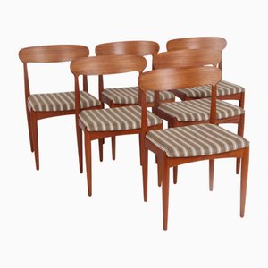 Sedie da pranzo in teak di Johannes Andersen, Danimarca, anni '60, set di 6
