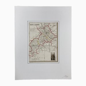 Map of the French Department of Haute-Garonne after Charles V. Monin, 1840s