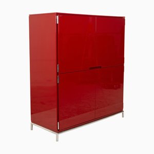 Credenza rossa in legno di B&B Italia / C&B Italia