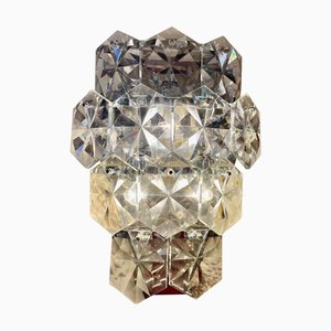 Cut Glass and Chrome Wall Light from Kinkeldey, Austria, 1970s