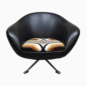Sillón giratorio Mid-Century, años 70