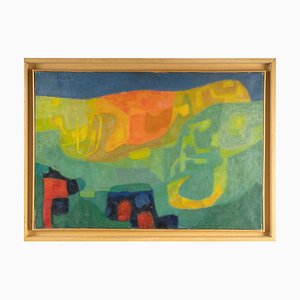 Szasz, Komposition, 1963, Öl auf Leinwand