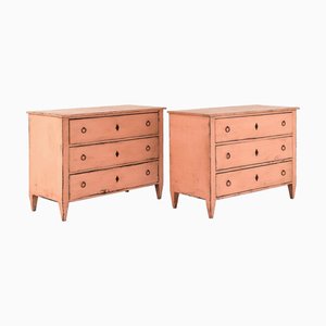 Commodes à Tiroirs Roses, Espagne, Set de 2