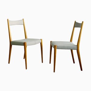 Mid-Century Austrian Beech Dining Chairs attributed to Anna Lülja Praun, 1950s, Set of 2
