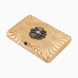 Gold Cigarette Case with Imperial Double-Headed Eagle from Karl Blank St. Petersburg, 1904-1908